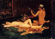 unknow artist Reclining Odalisque oil painting on canvas